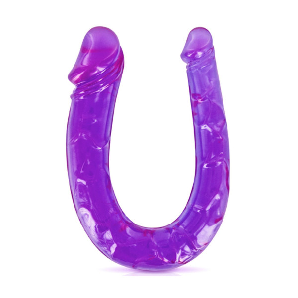 Double dong gode fléxible violet 29.5cm 